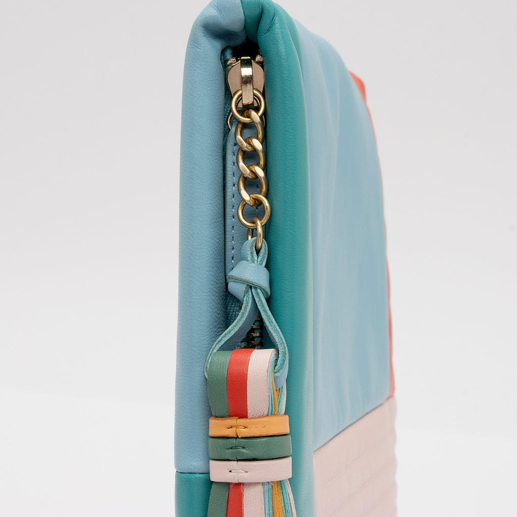 Chanel Lambskin Patchwork CC Large Pouch (SHF-2gEPBn)