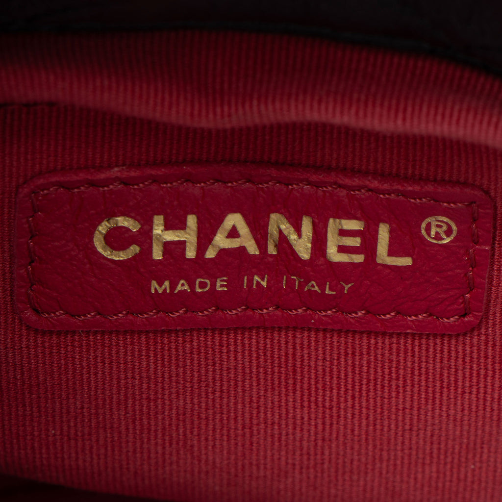 Chanel Lambskin Pearl Crown Drawstring Bucket Bag