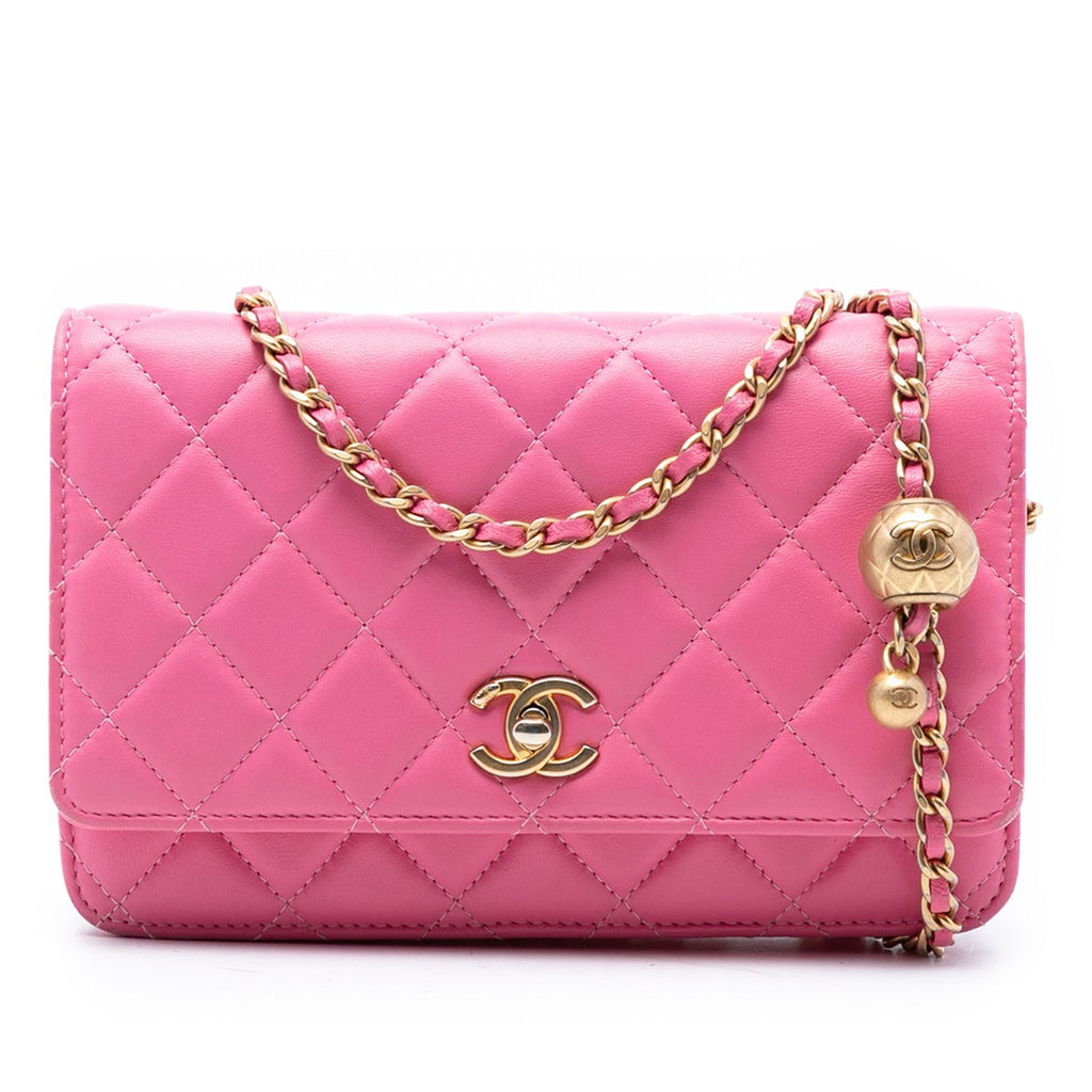 Chanel Lambskin Pearl Crush Wallet On Chain