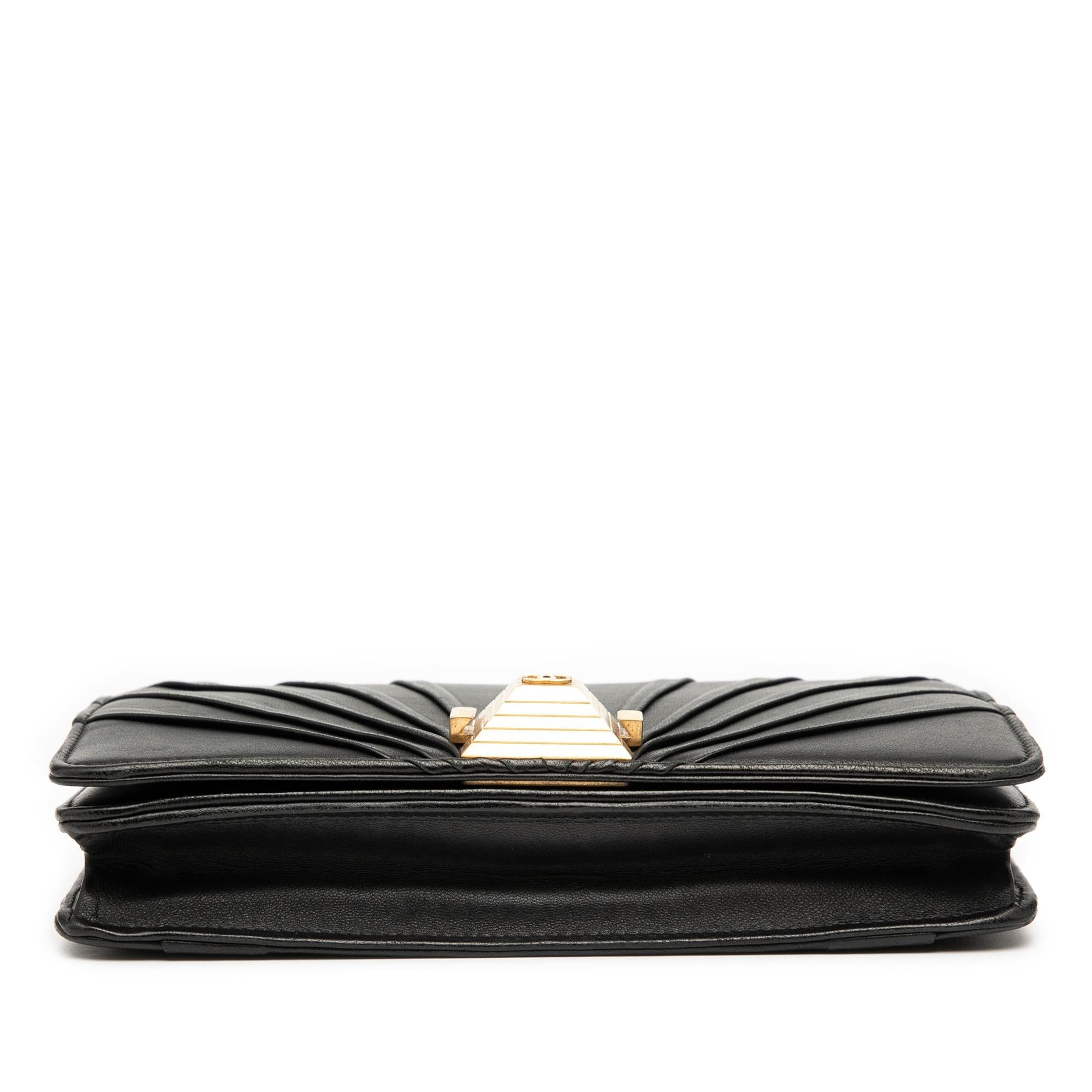 Chanel Lambskin Pyramid Wallet On Chain
