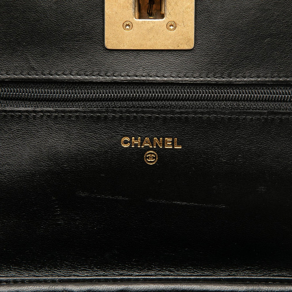 Chanel Lambskin Pyramid Wallet On Chain