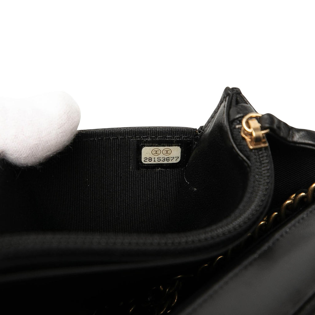 Chanel Lambskin Pyramid Wallet On Chain