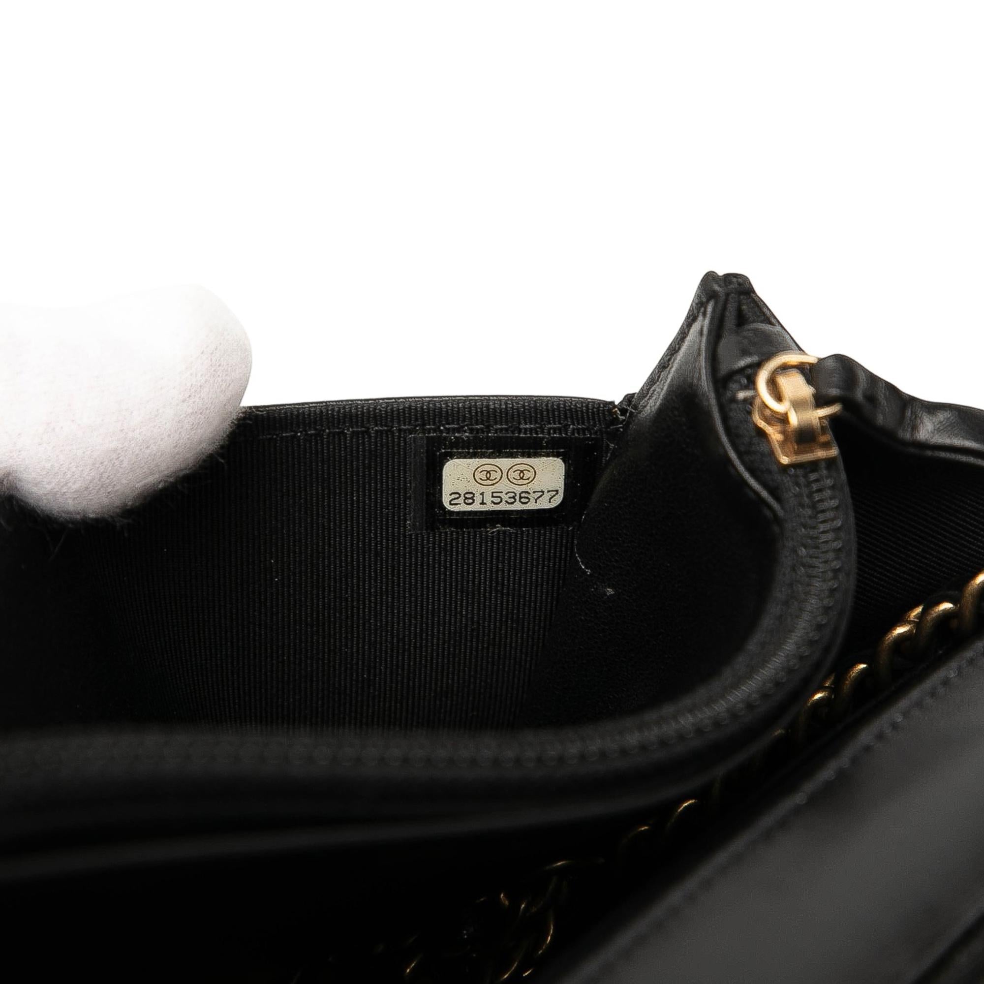 Chanel Lambskin Pyramid Wallet On Chain