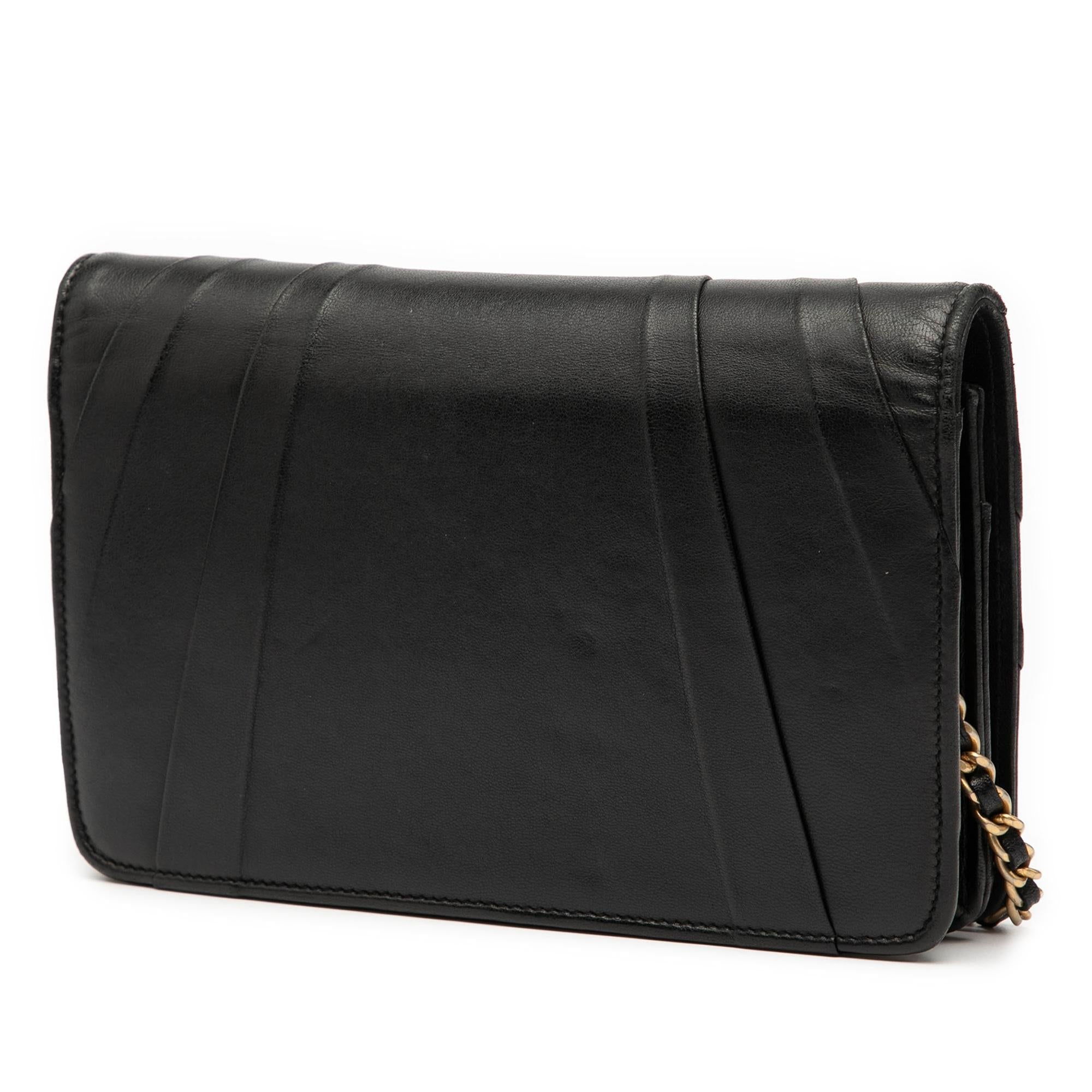 Chanel Lambskin Pyramid Wallet On Chain