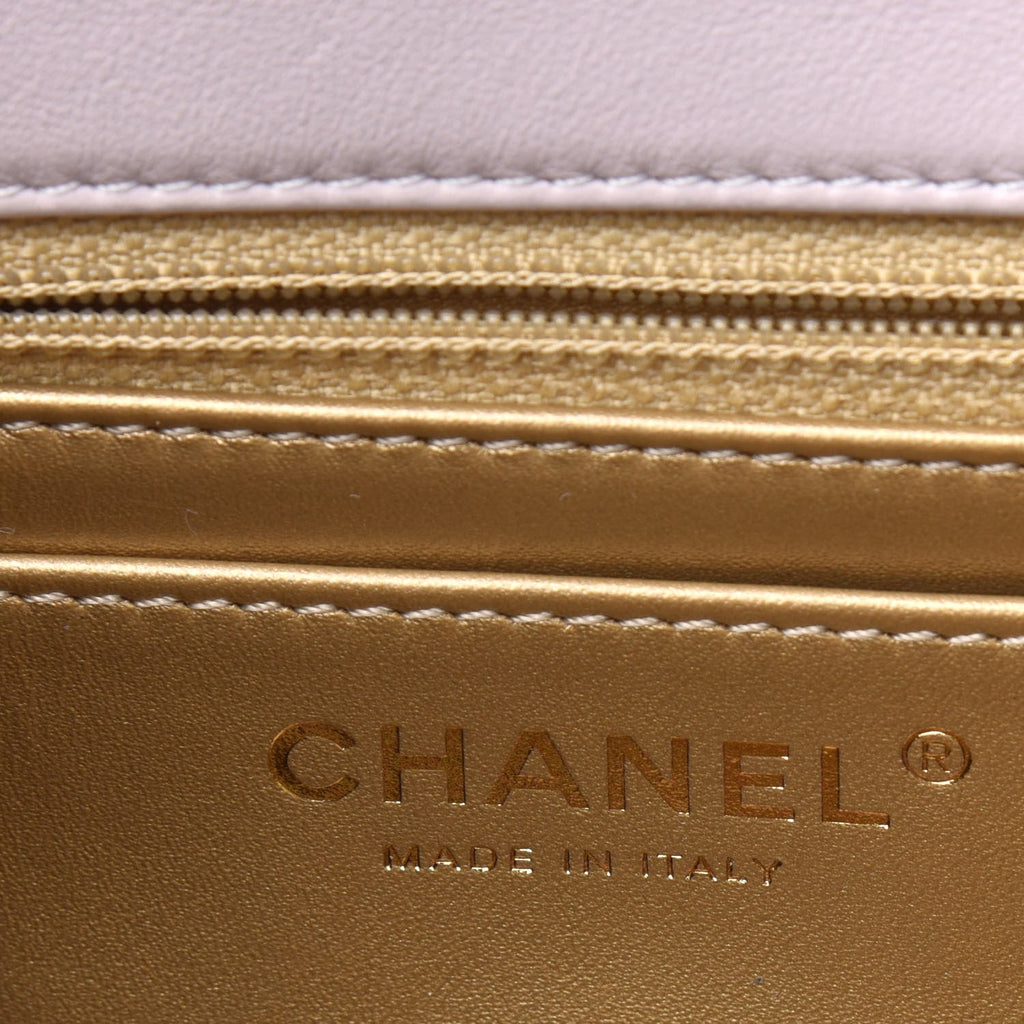 CHANEL QUILTED LAMBSKIN PEARL CRUSH FLAP BAG