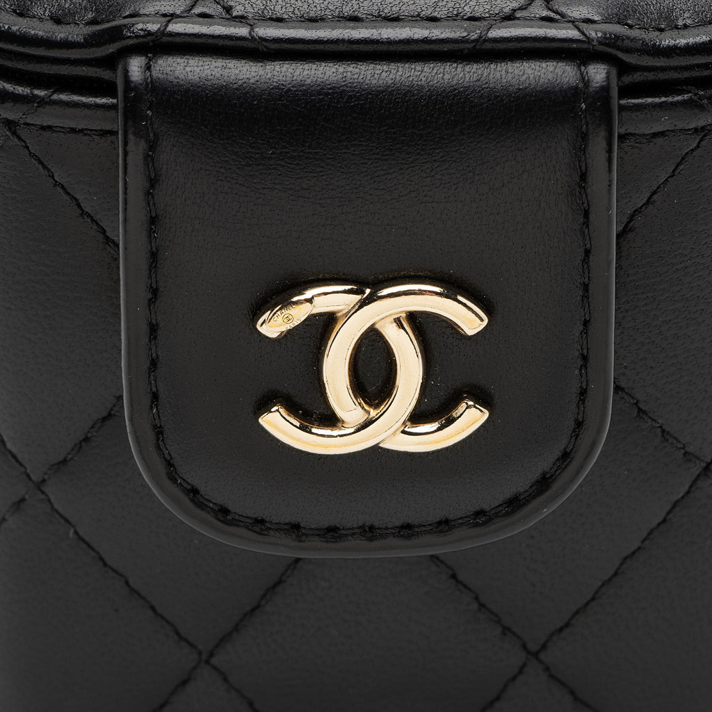 Chanel Lambskin Resin Elegant Chain Vanity Case