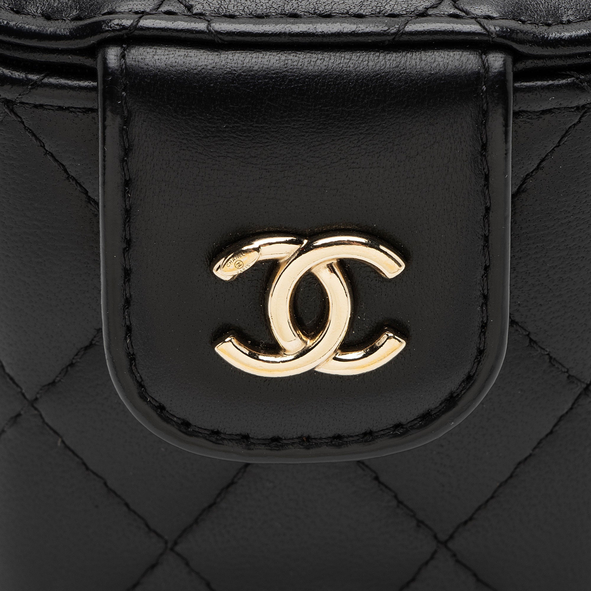 Chanel Lambskin Resin Elegant Chain Vanity Case
