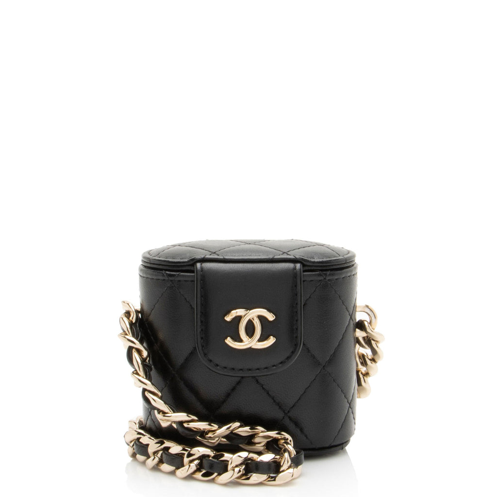Chanel Lambskin Resin Elegant Chain Vanity Case