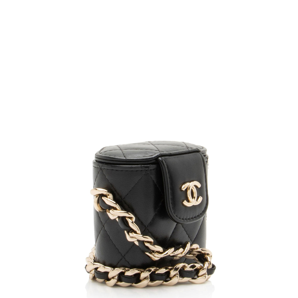 Chanel Lambskin Resin Elegant Chain Vanity Case