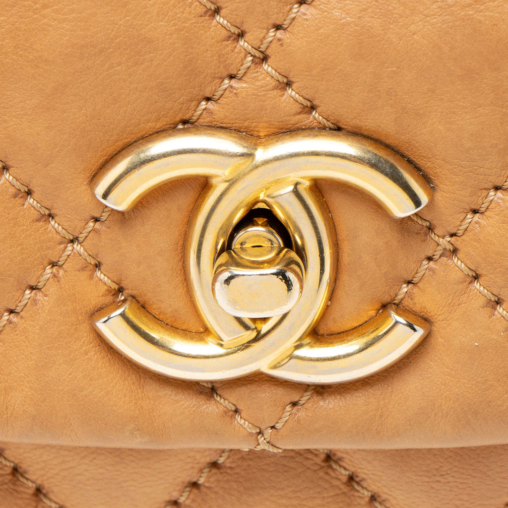 Chanel Lambskin Retro Chain Jumbo Accordion Flap Bag