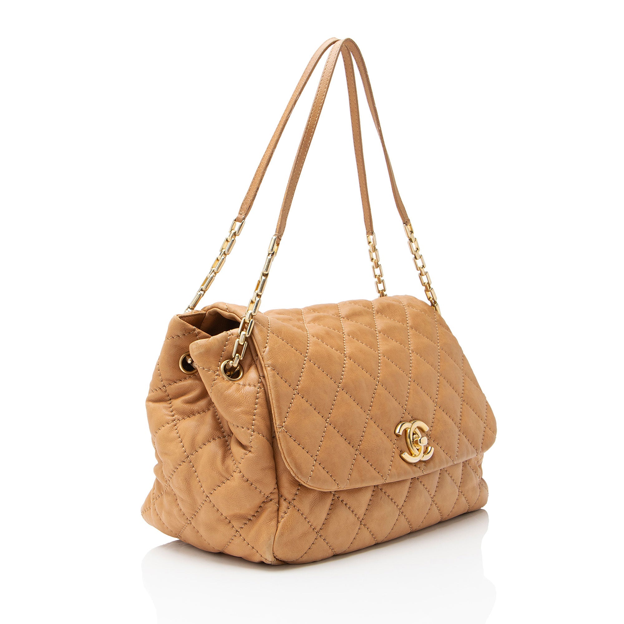 Chanel Lambskin Retro Chain Jumbo Accordion Flap Bag