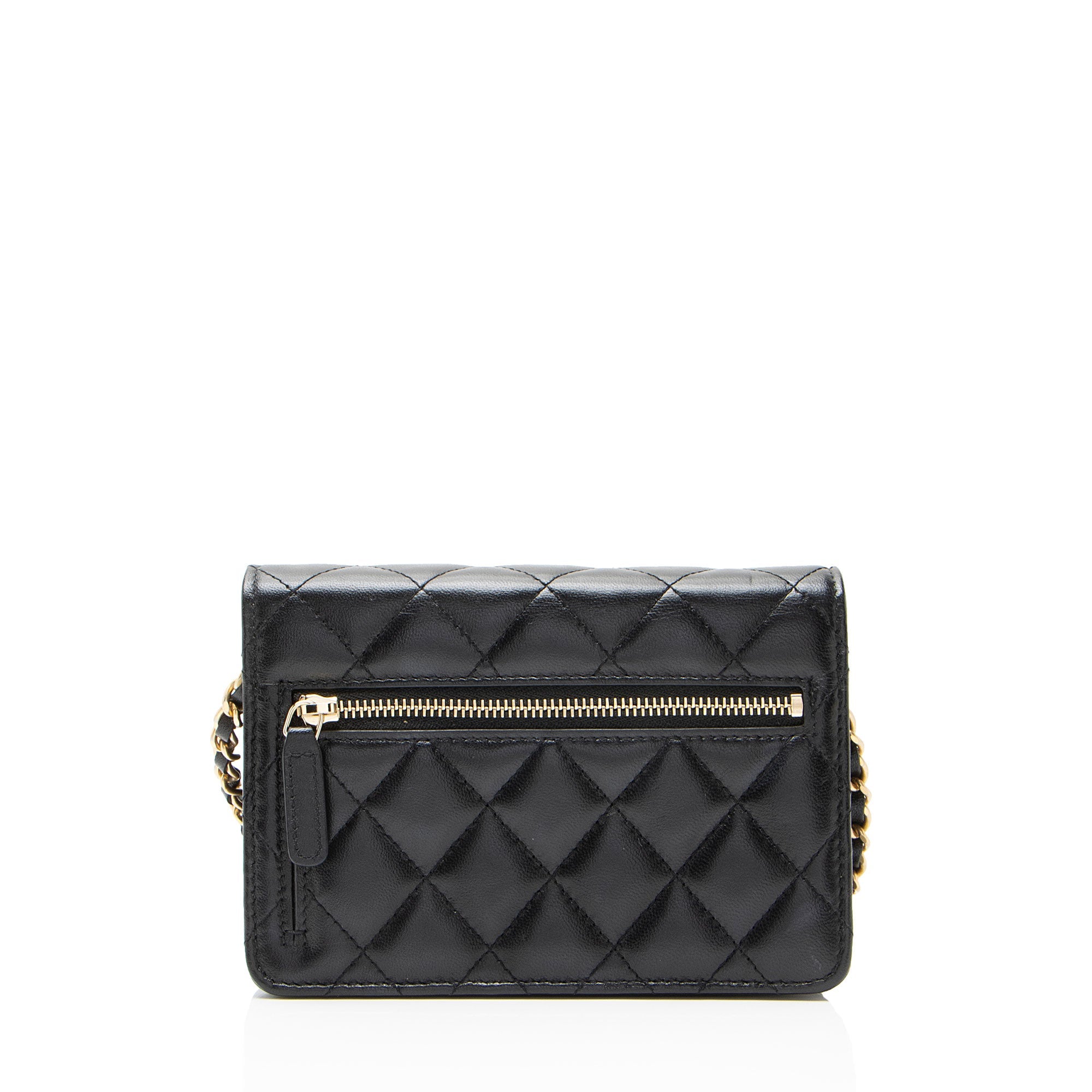 Chanel Lambskin Romance Mini Wallet on Chain