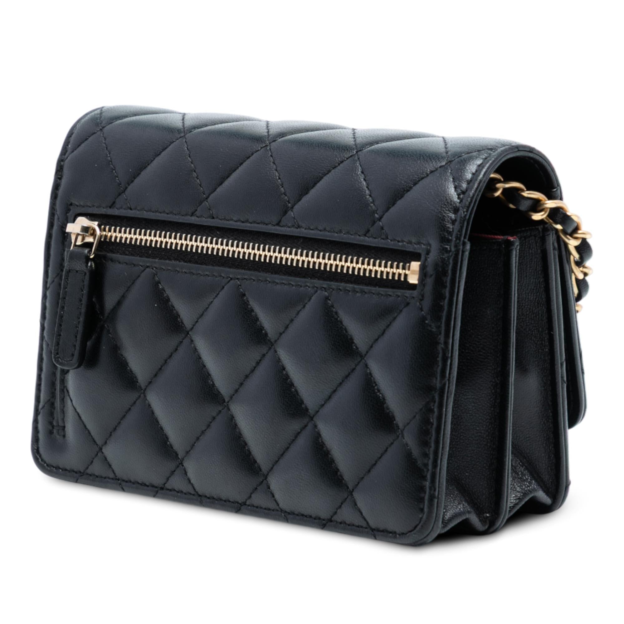 Chanel Lambskin Romance Wallet On Chain