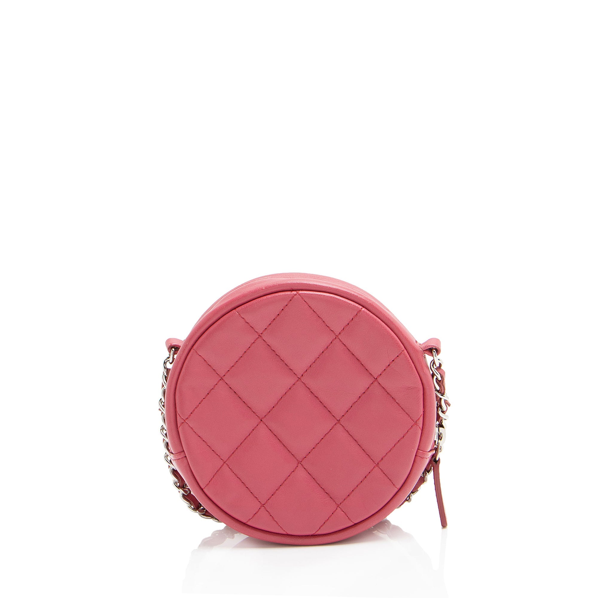 Chanel Lambskin Round Clutch with Chain