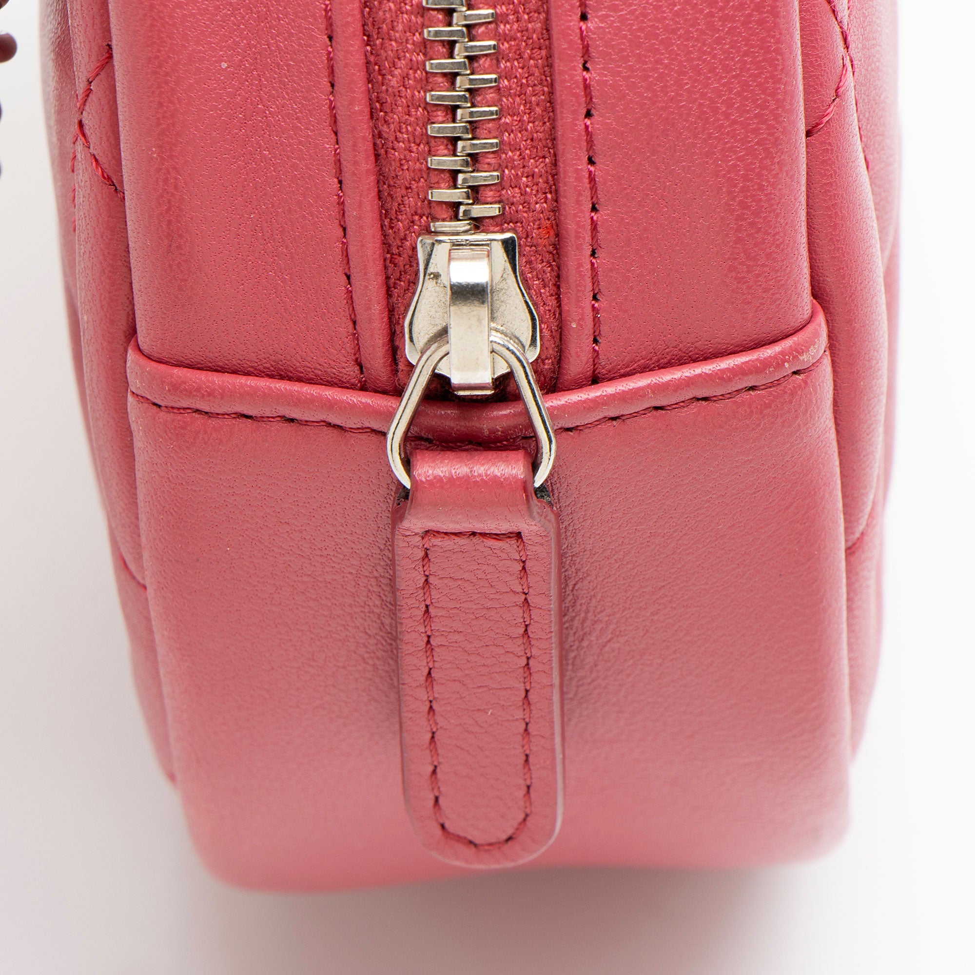Chanel Lambskin Round Clutch with Chain