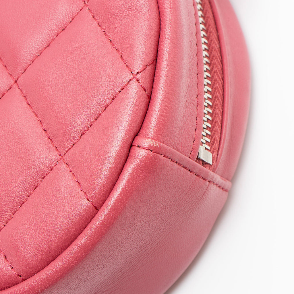 Chanel Lambskin Round Clutch with Chain