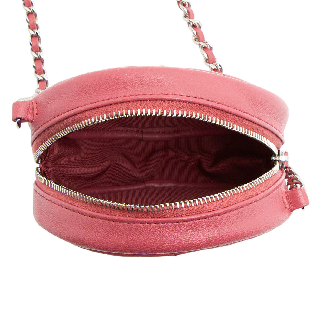 Chanel Lambskin Round Clutch with Chain
