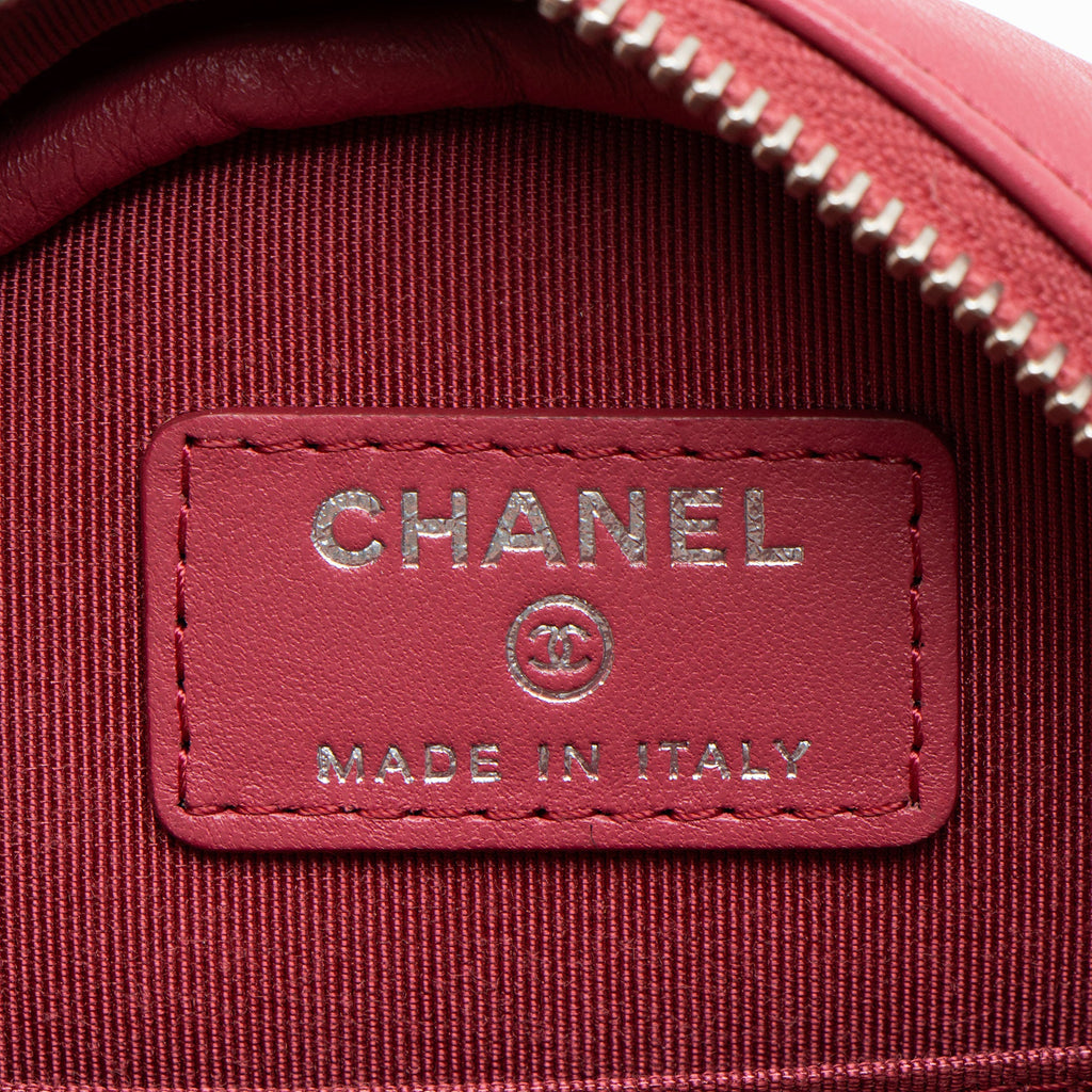 Chanel Lambskin Round Clutch with Chain