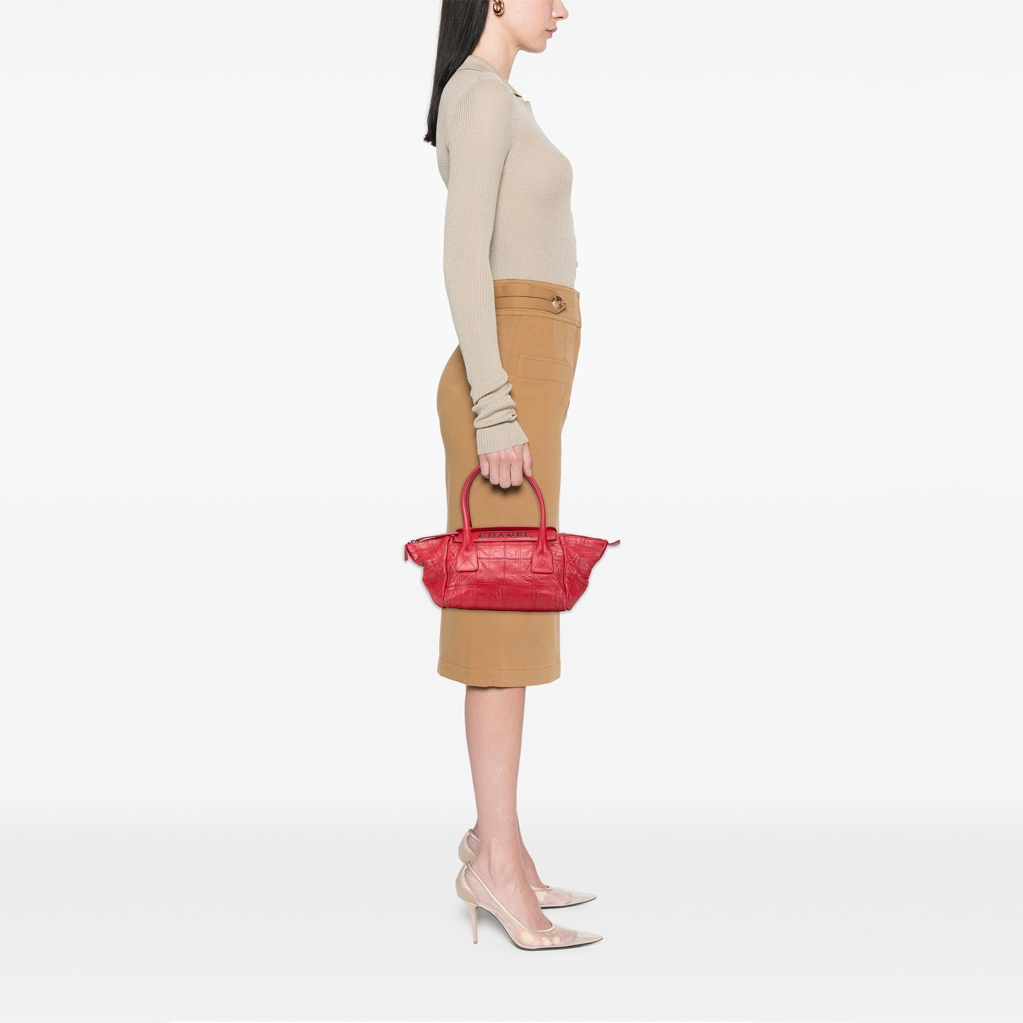 Chanel Lambskin Square Stitched Lax Handbag