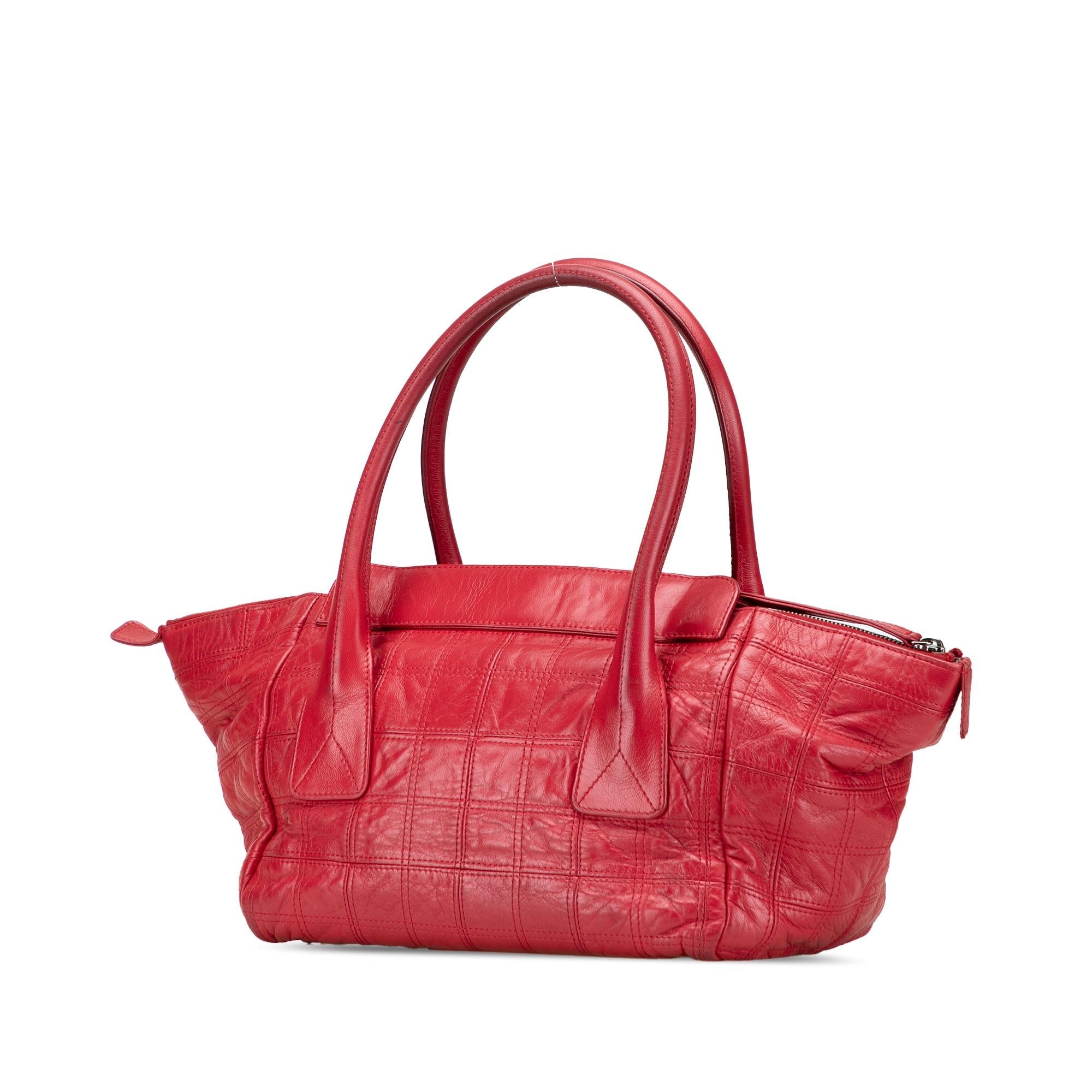 Chanel Lambskin Square Stitched Lax Handbag
