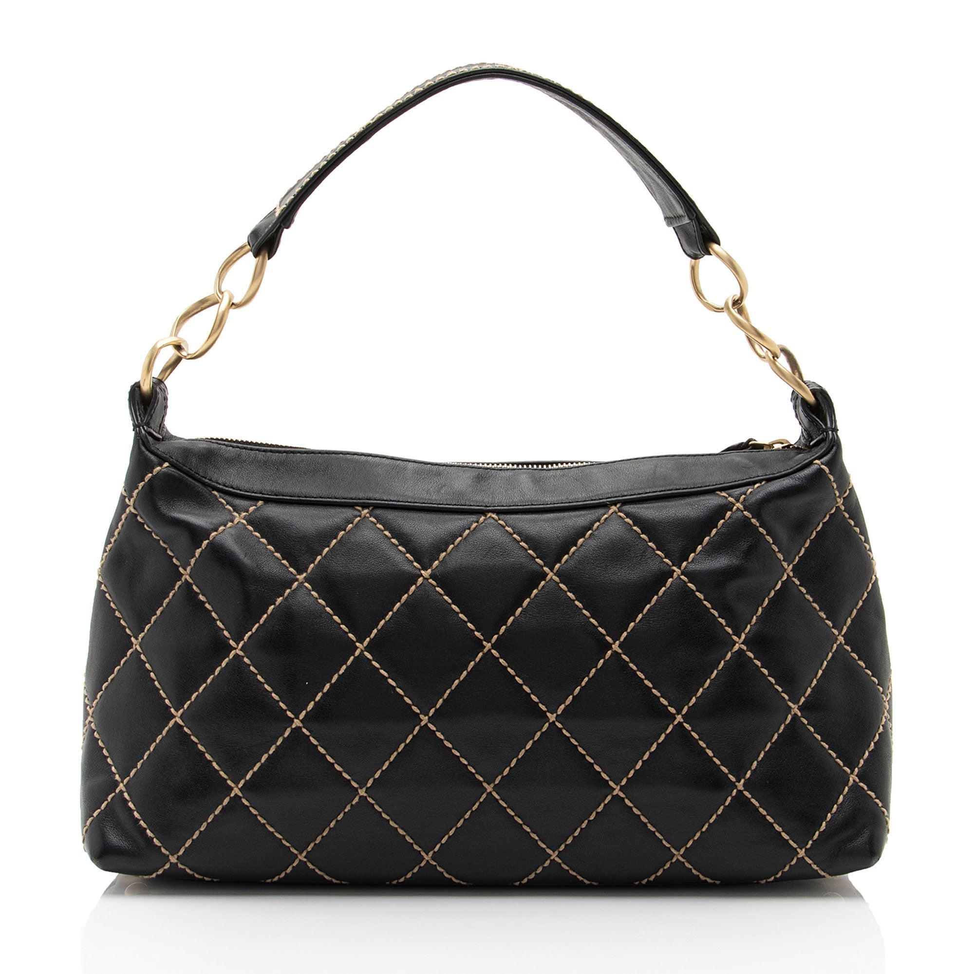 Chanel Lambskin Surpique Large Shoulder Bag (SHF-T8EzC0)