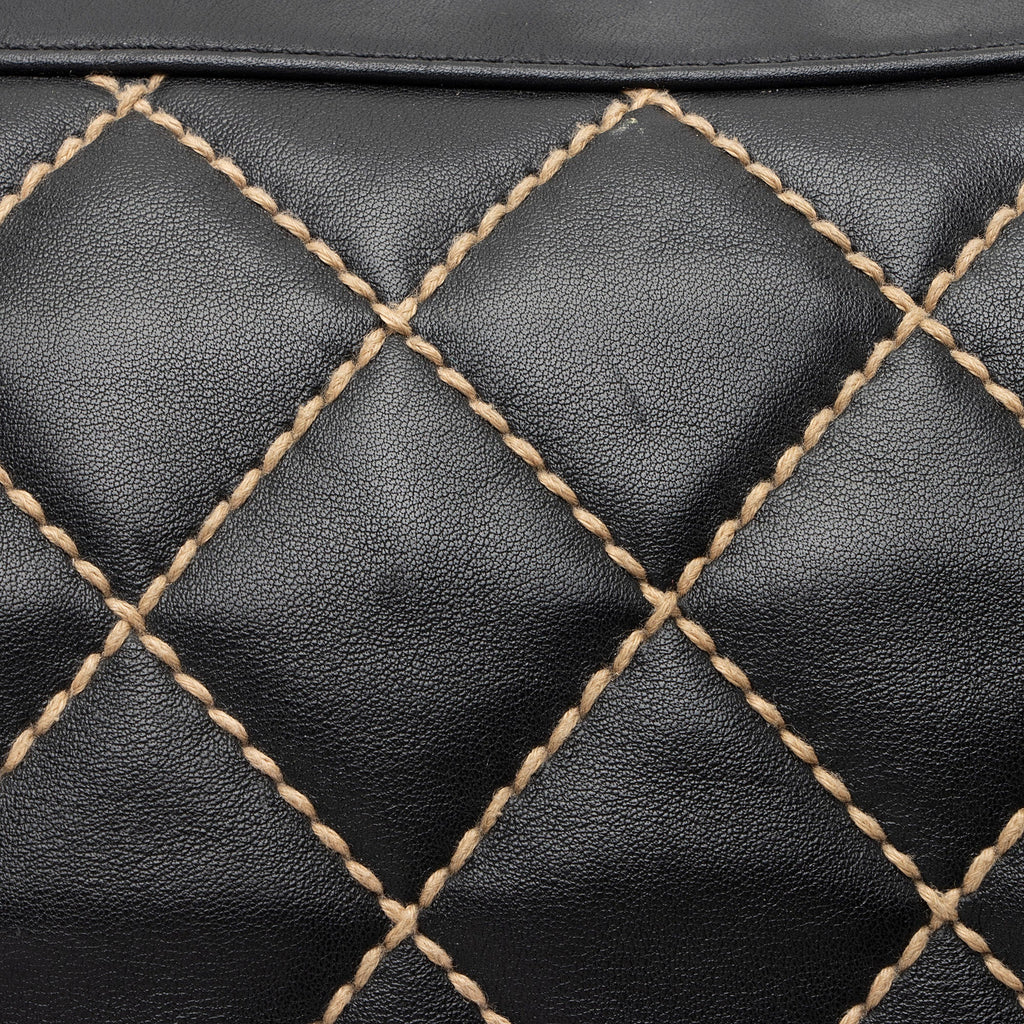 Chanel Lambskin Surpique Large Shoulder Bag (SHF-T8EzC0)