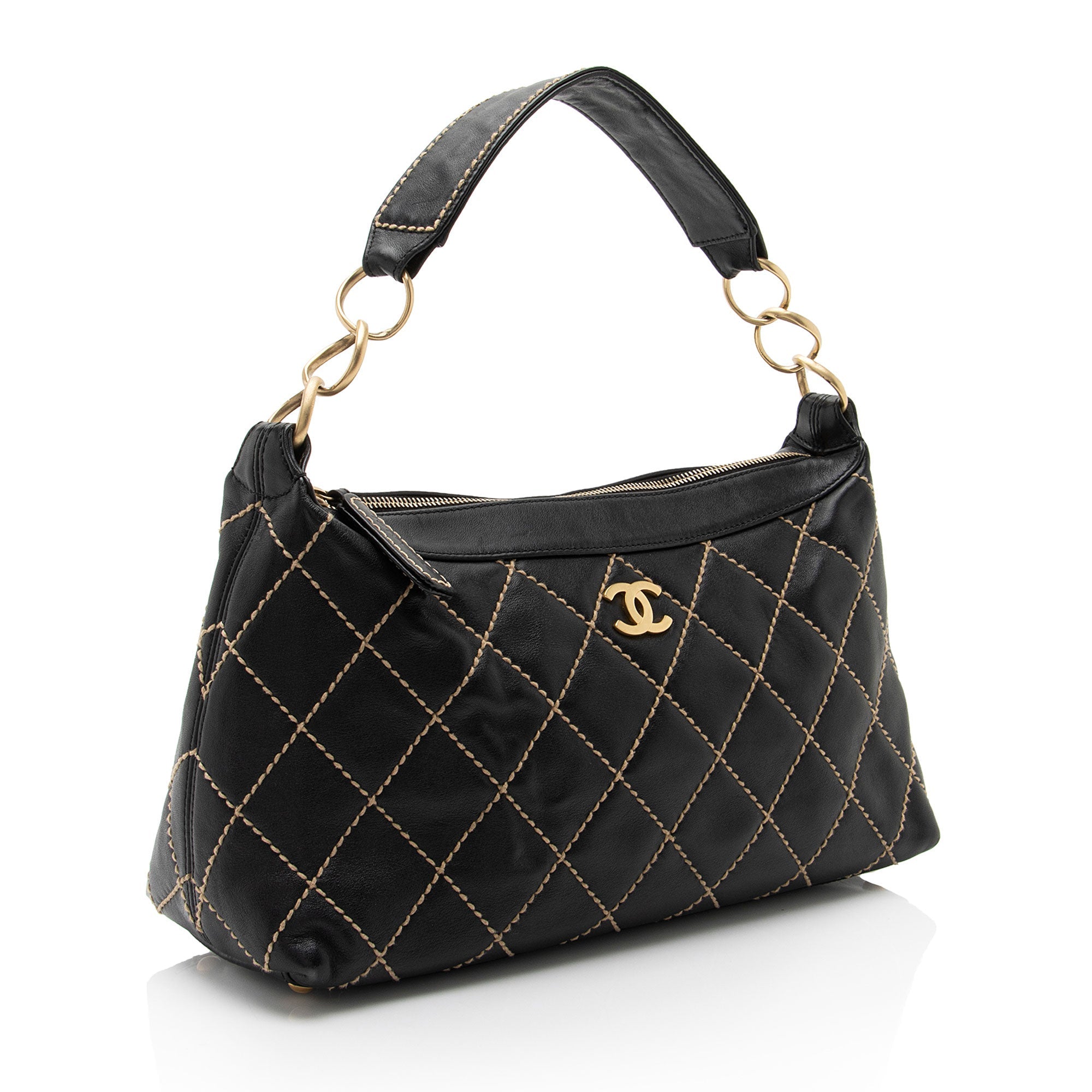 Chanel Lambskin Surpique Large Shoulder Bag (SHF-T8EzC0)