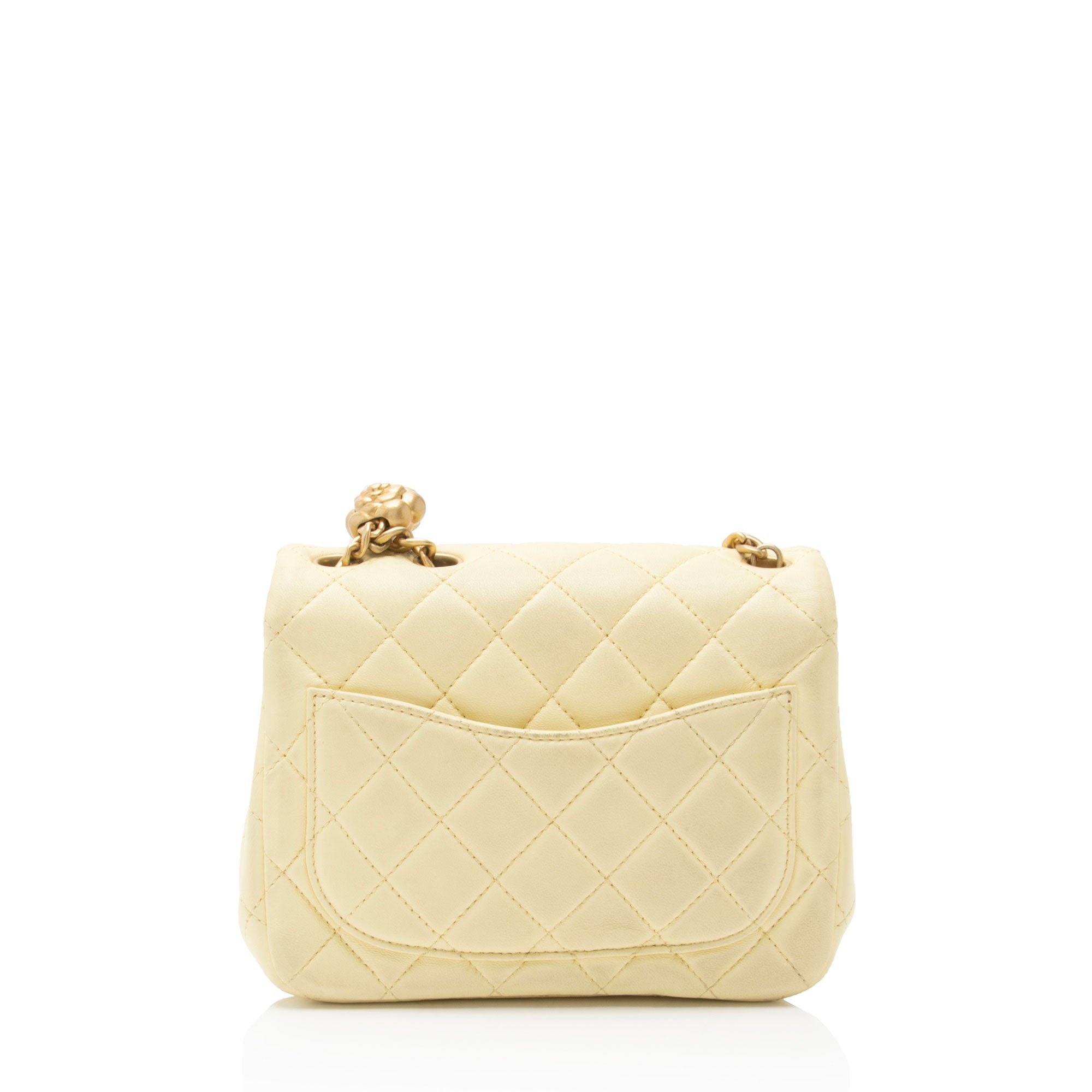 Chanel Lambskin Sweet Camellia Square Mini Flap Bag