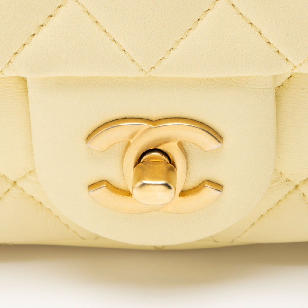 Chanel Lambskin Sweet Camellia Square Mini Flap Bag