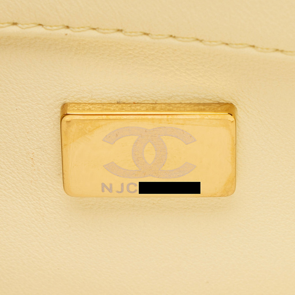 Chanel Lambskin Sweet Camellia Square Mini Flap Bag