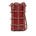 Chanel Lambskin Tech Me Out Clutch With Chain