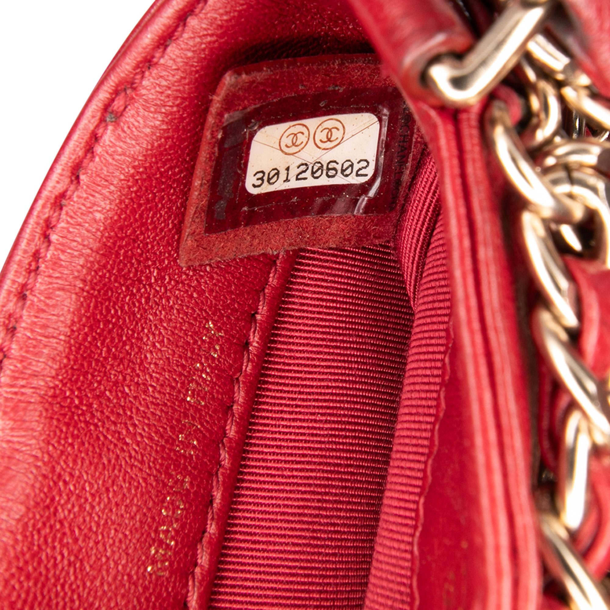 Chanel Lambskin Tech Me Out Clutch With Chain