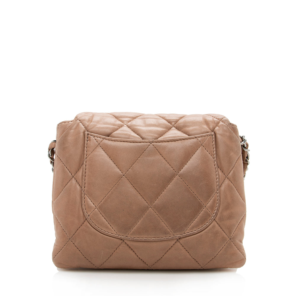 Chanel Lambskin Three Accordion Mini Flap Bag (SHF-16432)