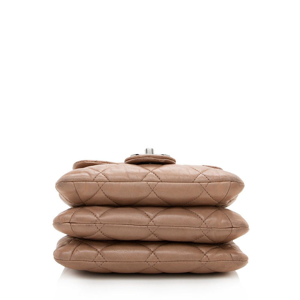 Chanel Lambskin Three Accordion Mini Flap Bag (SHF-16432)