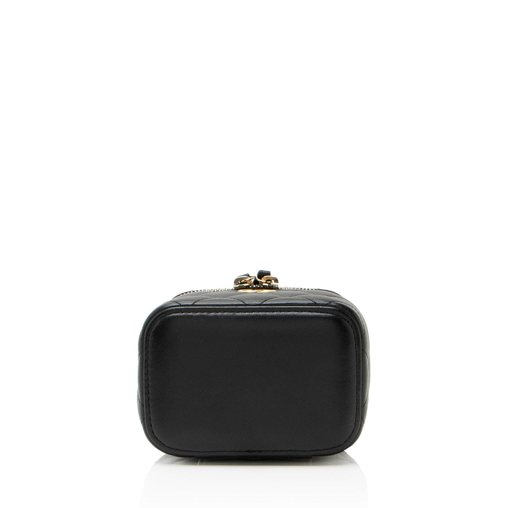 Chanel Lambskin Top Handle Mini Vanity Case