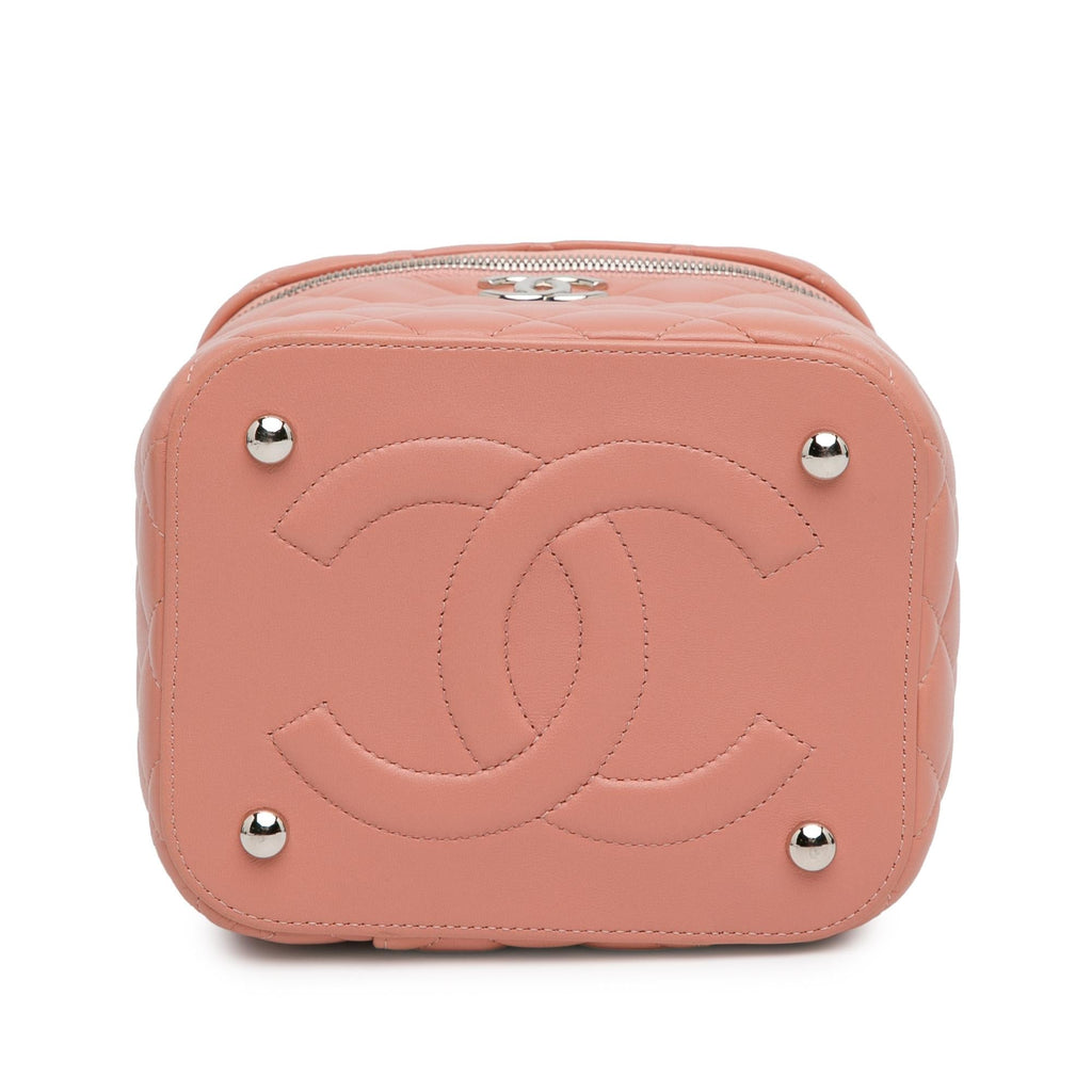 Chanel Lambskin Top Handle Vanity Case with Chain (SHG-hnAAMY)
