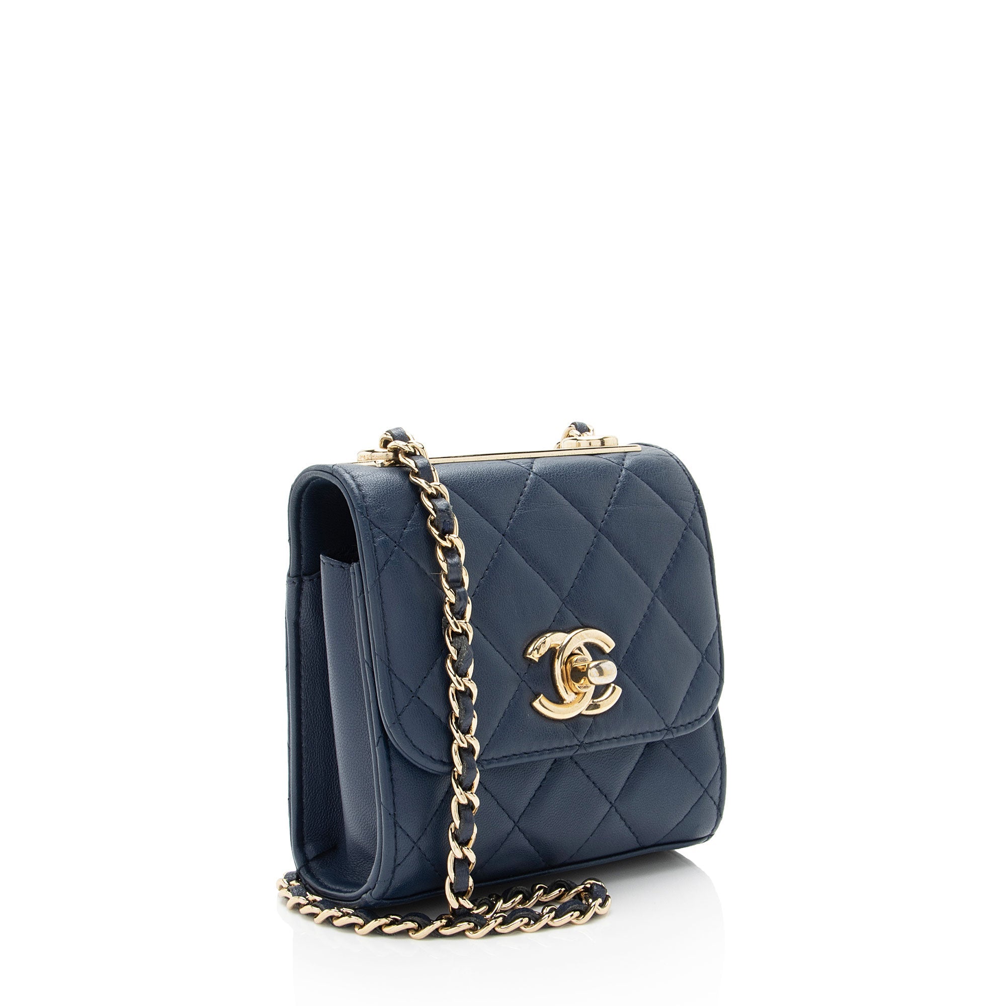 Chanel Lambskin Trendy CC Card Holder on Chain