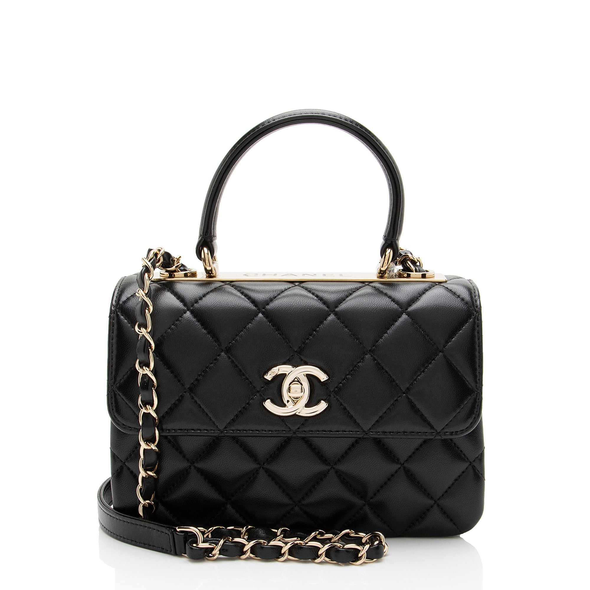 Chanel Lambskin Trendy CC Mini Top Handle