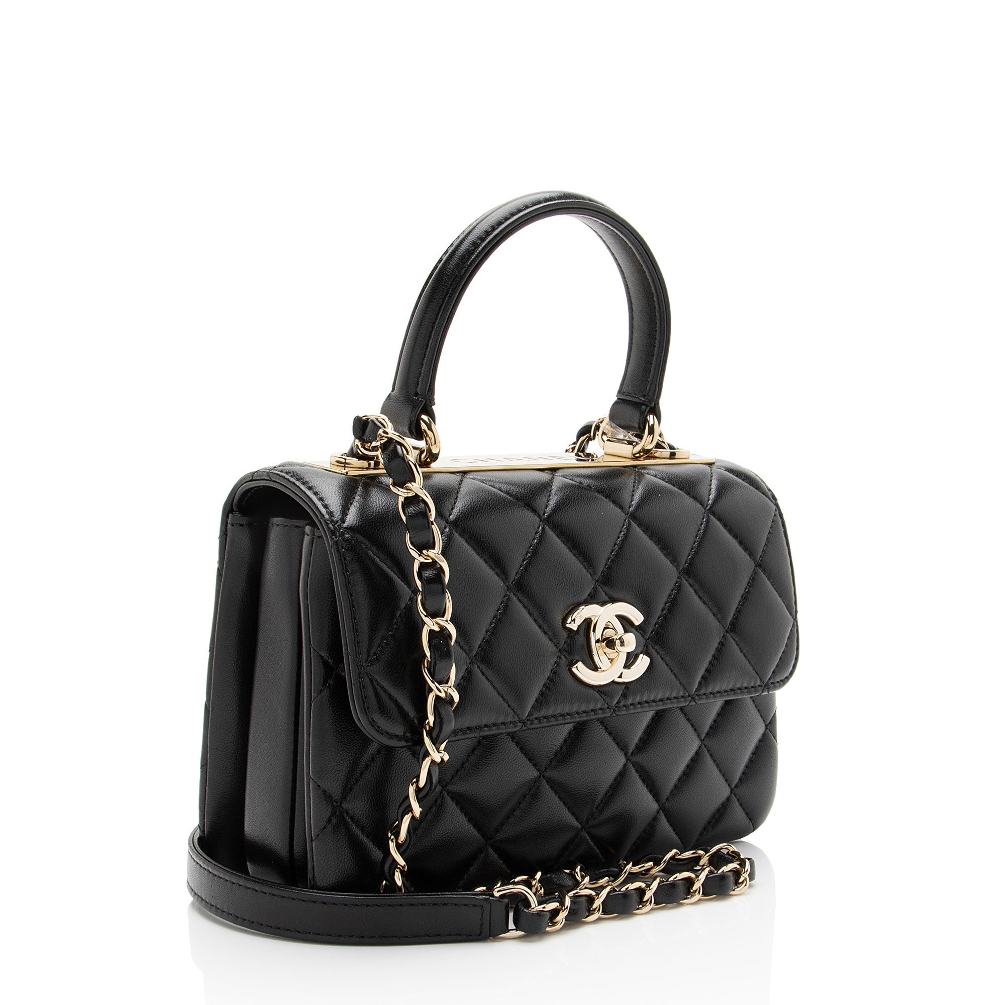Chanel Lambskin Trendy CC Mini Top Handle