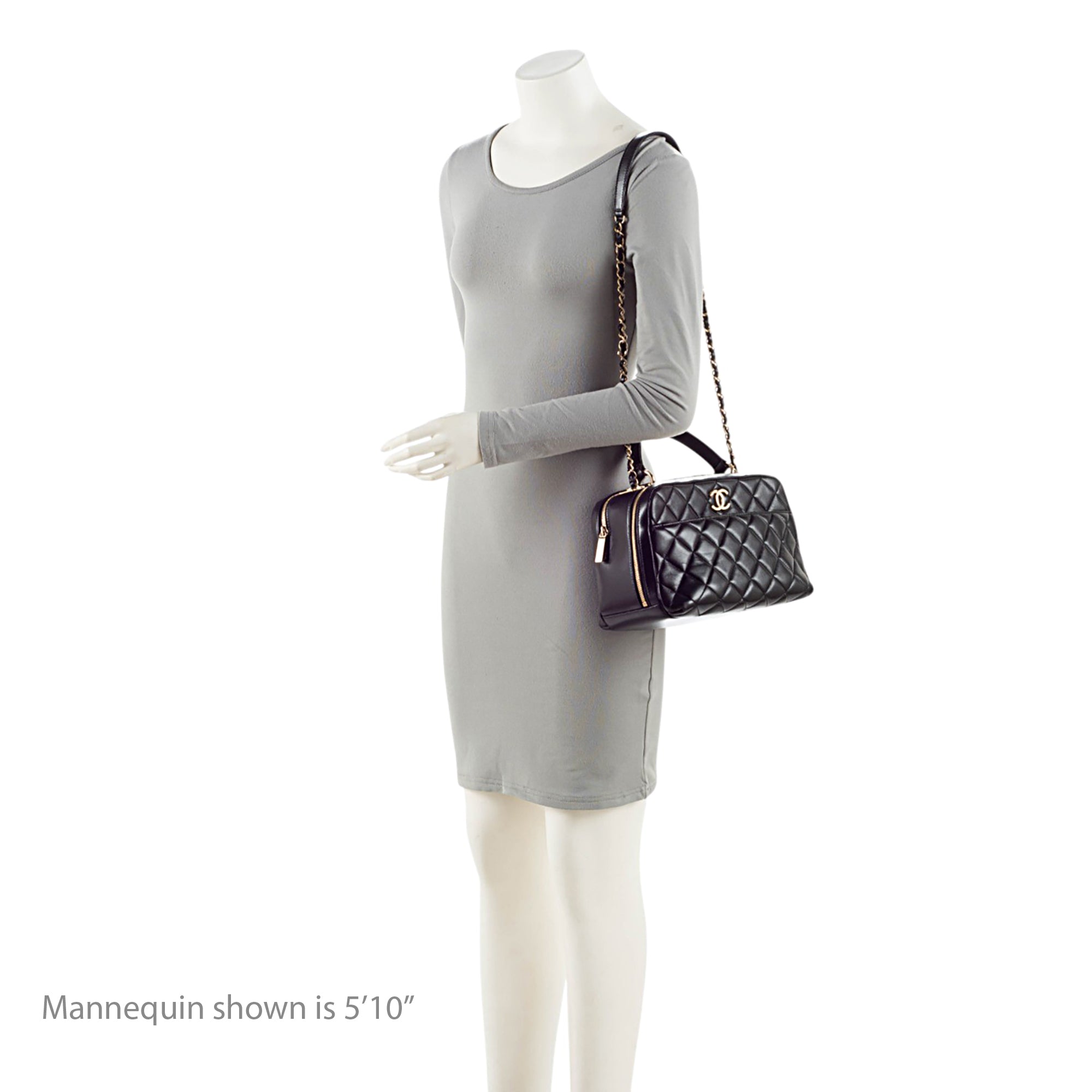 Chanel Lambskin Trendy CC Small Bowling Satchel