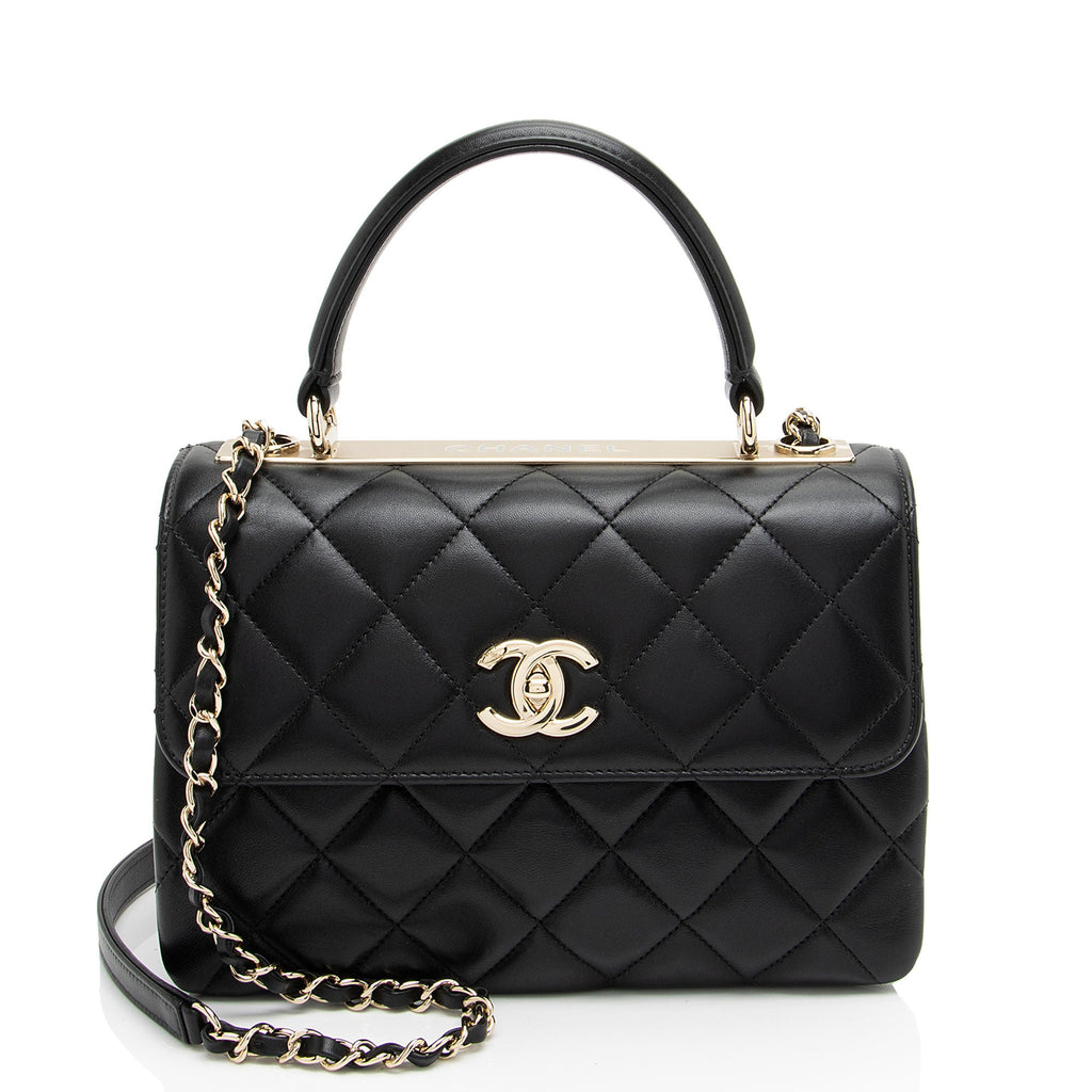 Chanel Lambskin Trendy CC Small Top Handle