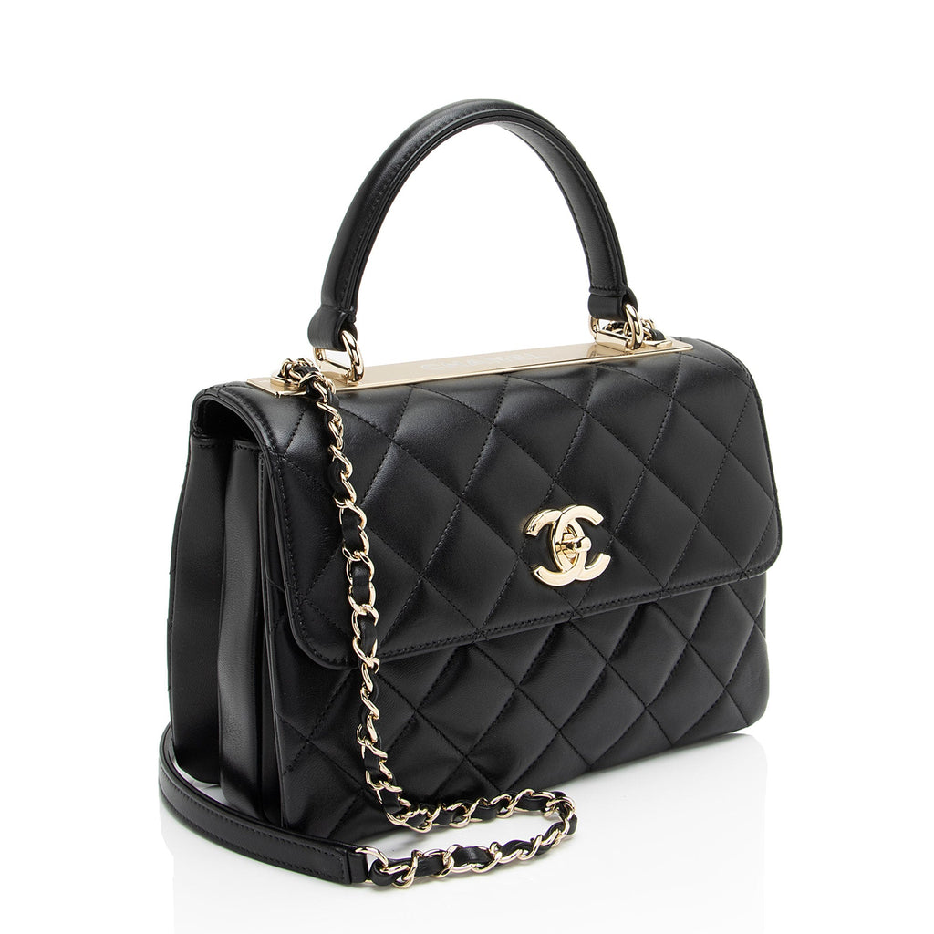 Chanel Lambskin Trendy CC Small Top Handle
