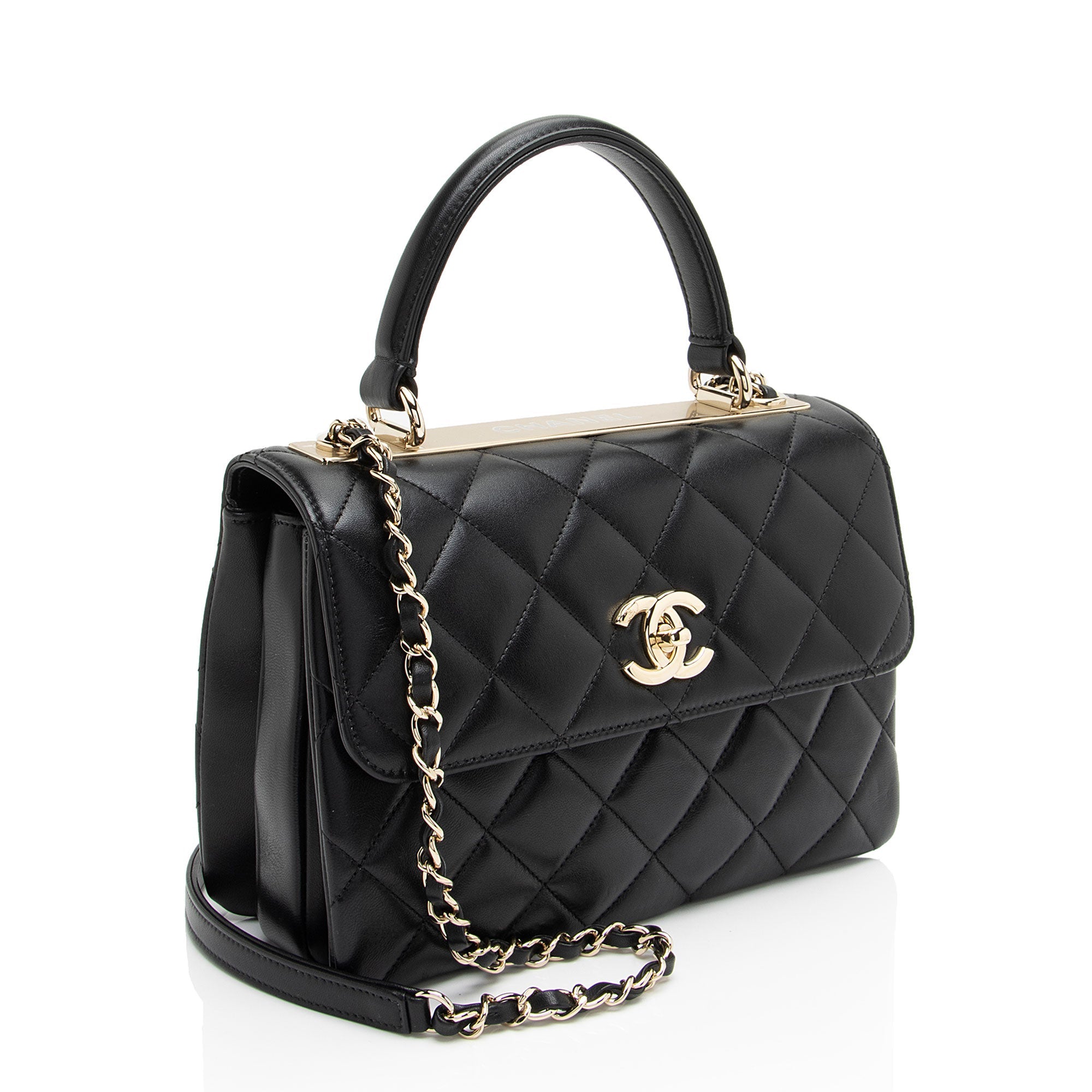 Chanel Lambskin Trendy CC Small Top Handle