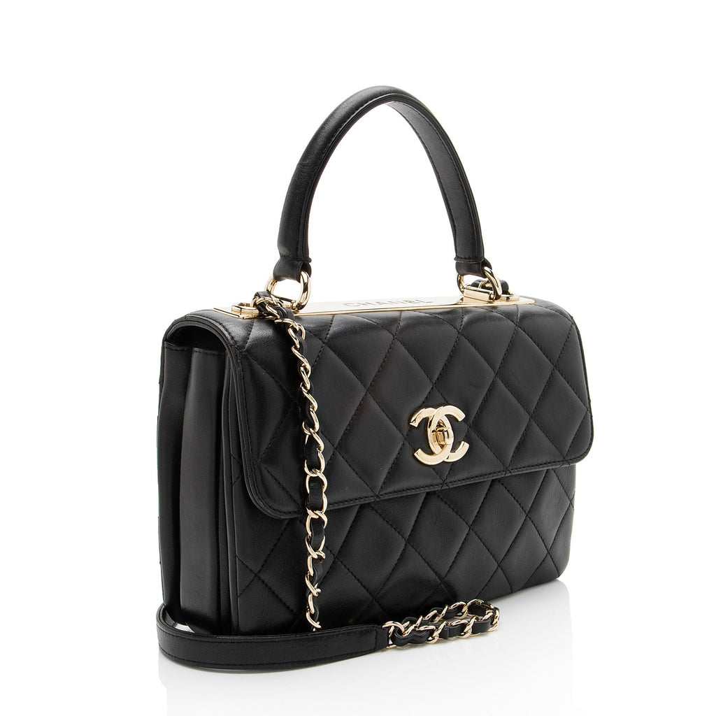 Chanel Lambskin Trendy CC Small Top Handle