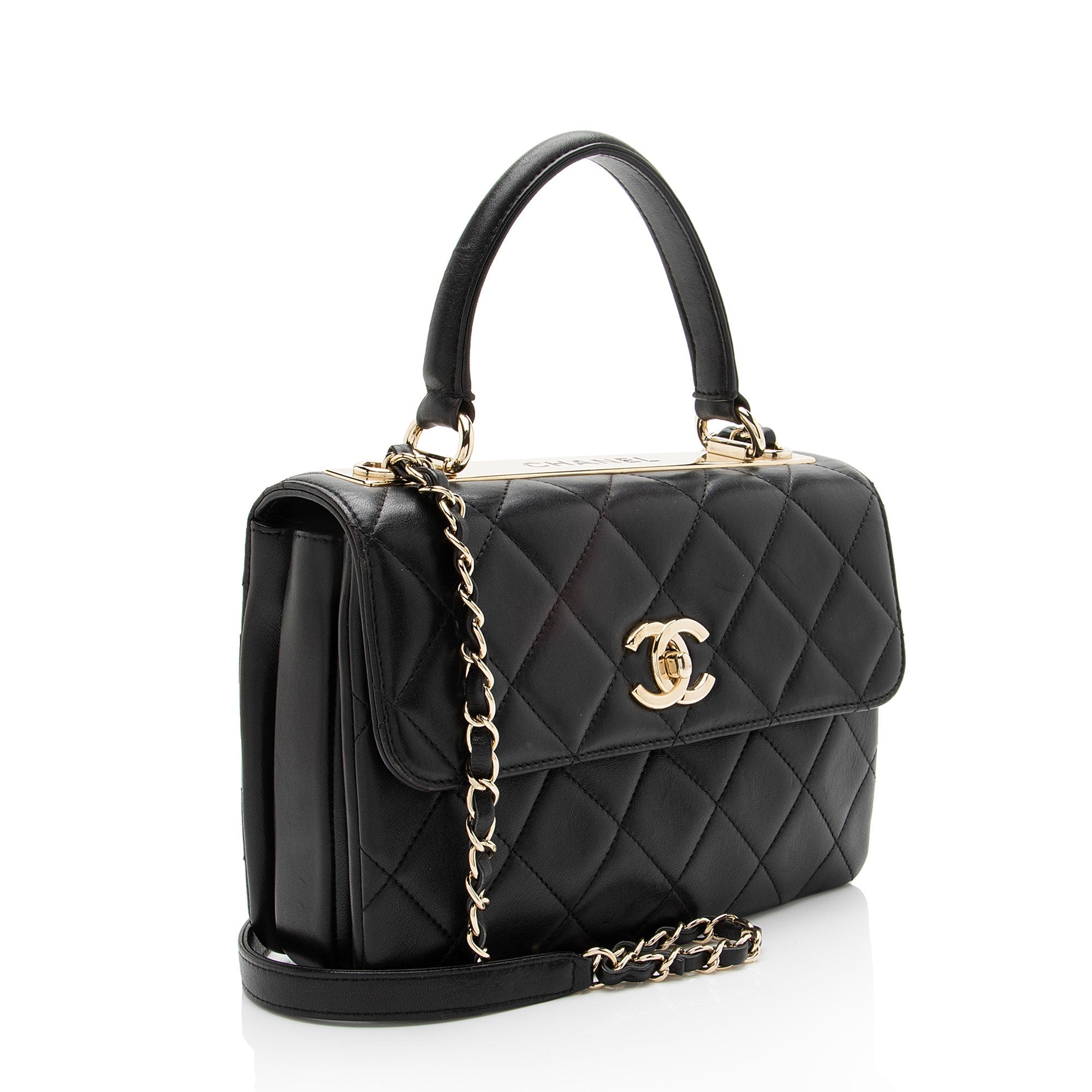 Chanel Lambskin Trendy CC Small Top Handle