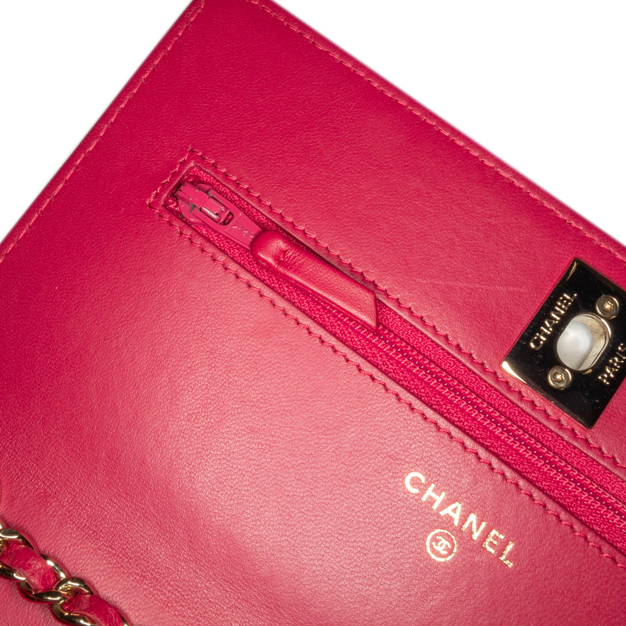 Chanel Lambskin Trendy CC Wallet On Chain (SHG-BhKEaD)