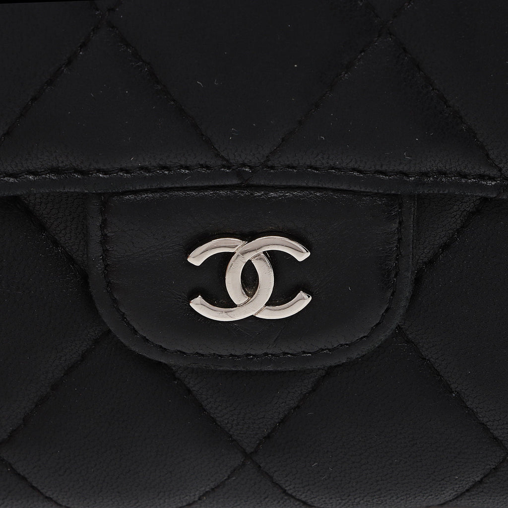 Chanel Lambskin CC Tri-Fold Long Wallet (SHF-TmgtMF)