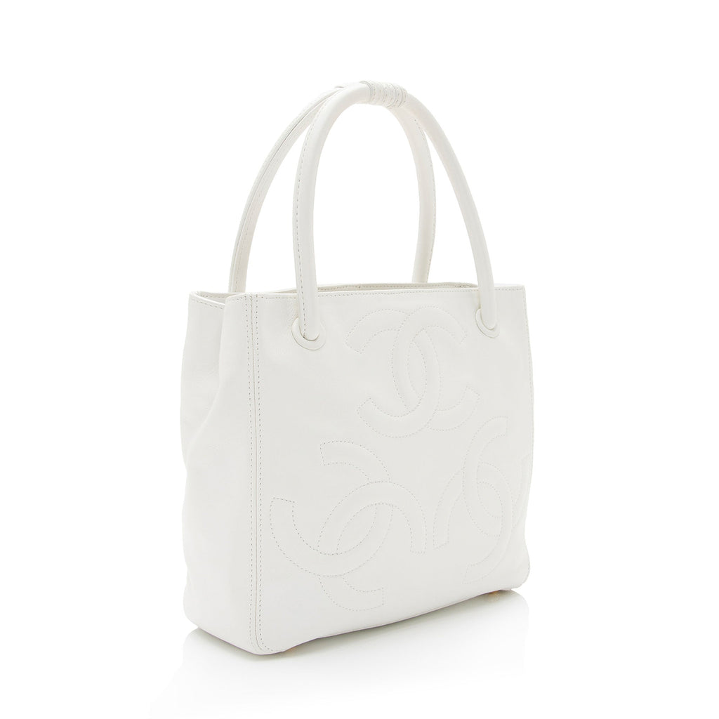 Chanel Lambskin Triple CC Small Tote (SHF-roydAT)