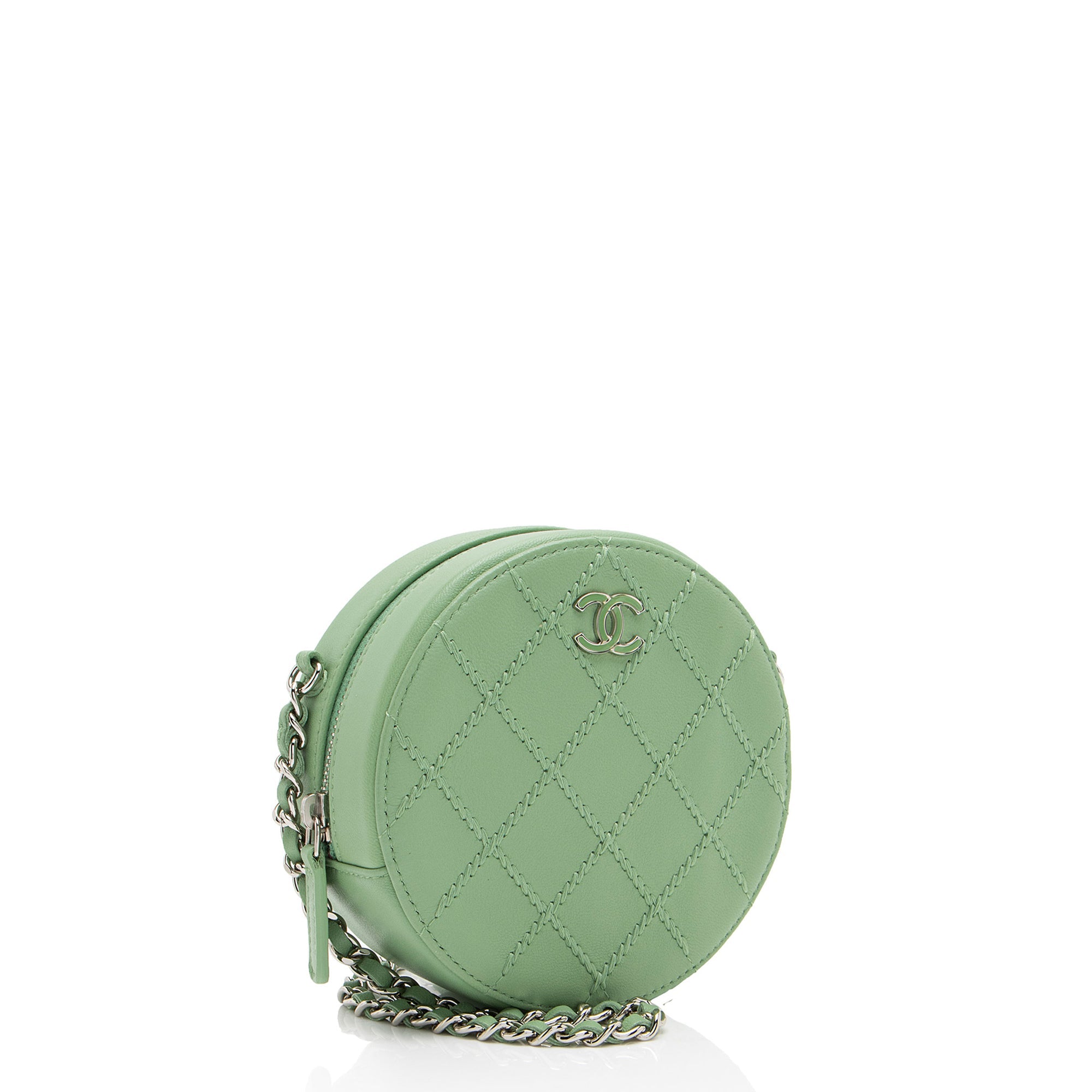 Chanel Lambskin Ultimate Stitch Round Clutch with Chain