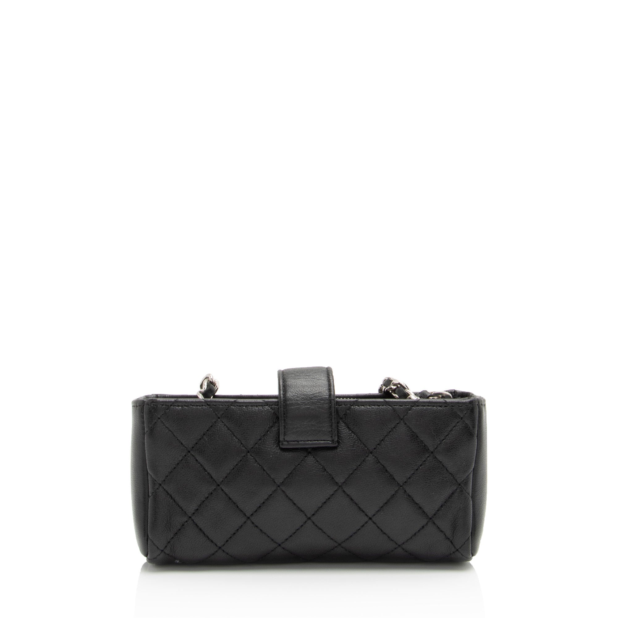 Chanel Lambskin Valentine Charms Mini Phone Holder Crossbody